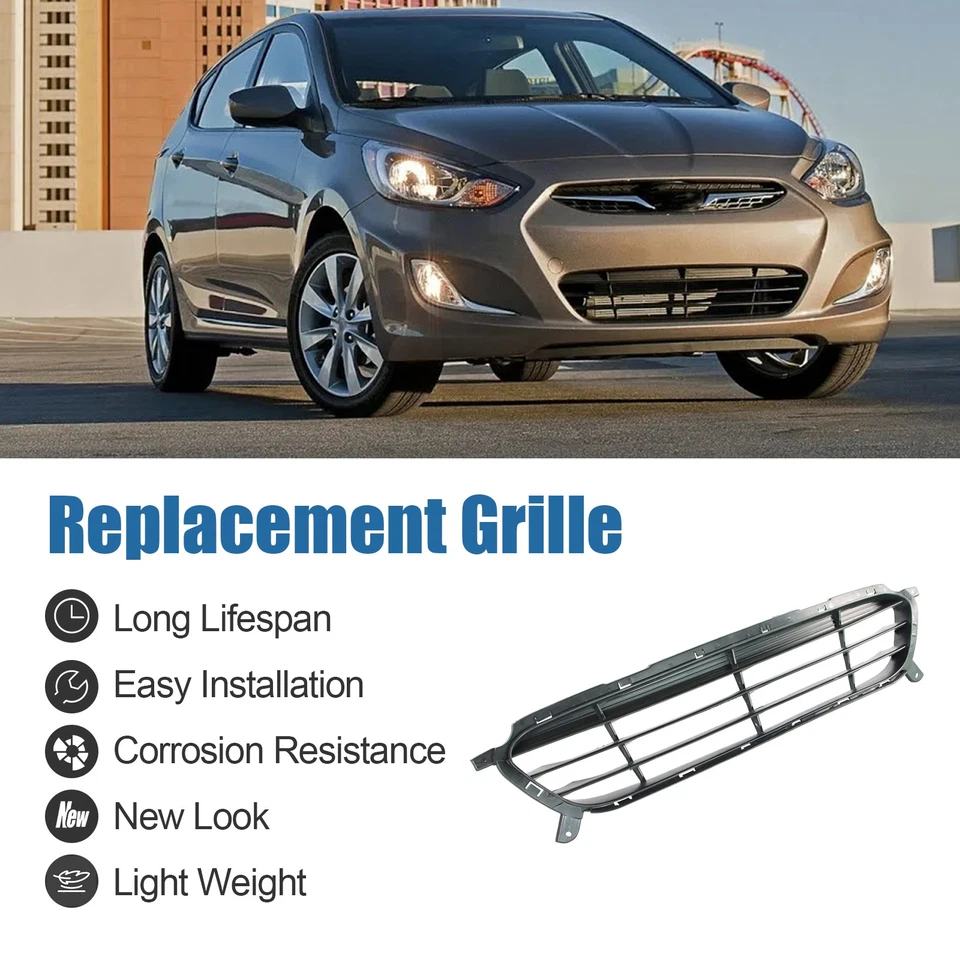Front Bumper Grille for 2012-2014 Hyundai Accent SEDAN 865611R000 Foto 4 de 4