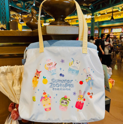 Authentic 2026 Shanghai Disney Summer Zootopia Nick Judy Cartoon Tote Bag HOT