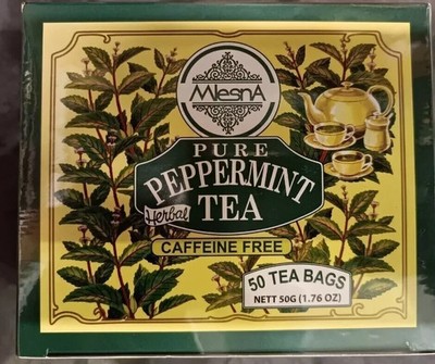 Ceylon Mlesna Pure Peppermint Tea 50 bags|CAFFEINE FREE Tea Free shipping