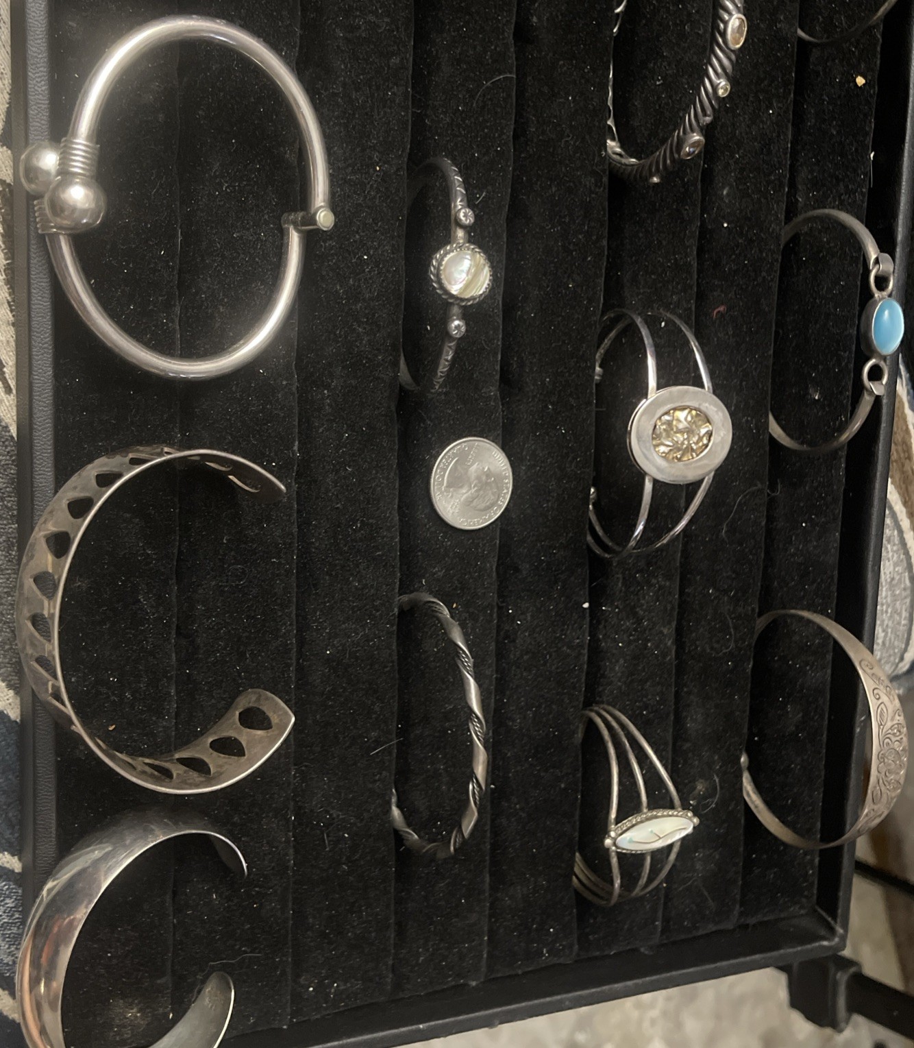 Large Sterling Silver Cuff Braclete Collection - image 3