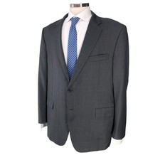 Hickey Freeman Sport Coat Mens 46R Gray 150s Loro Piana Tasmanian Wool TINY FLAW