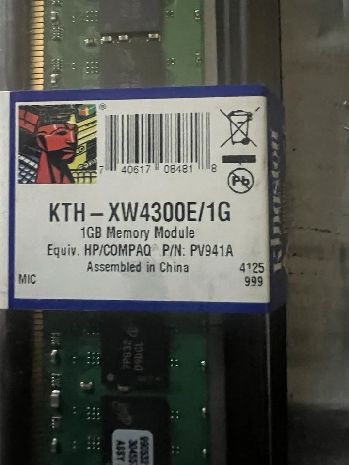 Kingston 1GB Memory Module Hp/Compaq KTH- XW4300E - Image 2 of 2