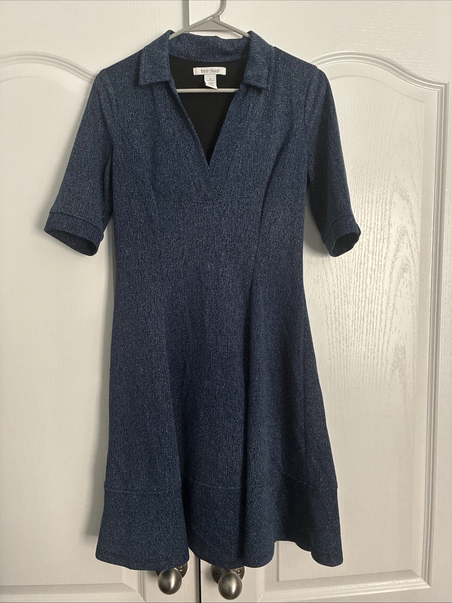 white house black market fit and flare dress White House Black Market 100% Silk Fit & Flare Dress Size 4 Summer Party Event