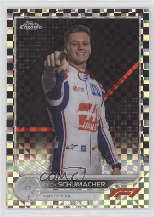 2022 Chrome Formula 1 F1 Racers Checker Flag Refractor Mick Schumacher #69 16n5