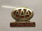 Vintage AAA National Award Gold Color Grille Badge Plate Topper Bumper Accessory