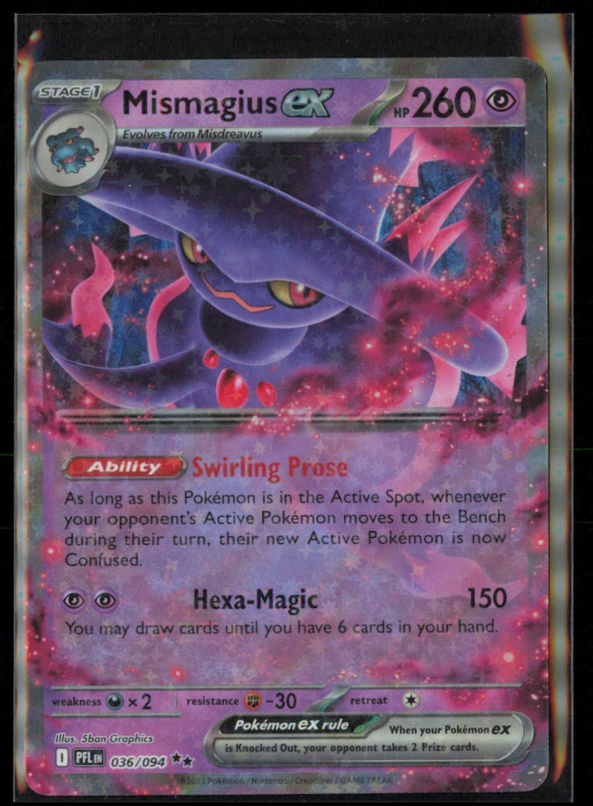 Mismagius ex 036/094 ME02: Phantasmal Flames (PFL) Pokemon TCG Double Rare