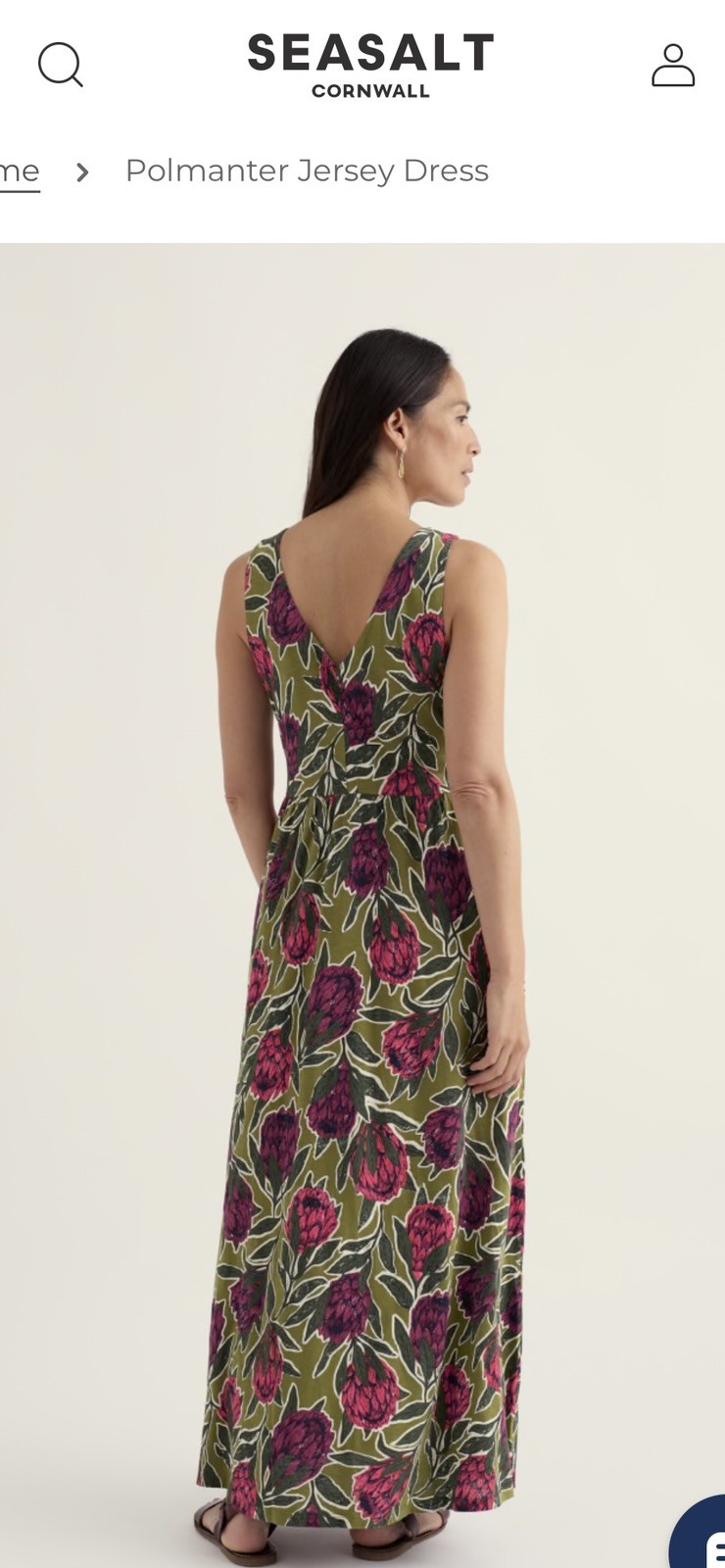 Seasalt Polmanter GOTS Organic Jersey Mid Dress 16R Proteas Creek CURRENT SEASON image 4