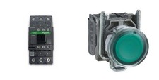 Schneider Motorsteuerung: Sch&uuml;tz LC1D50 + Leuchttaster Set 2 Teile gebraucht