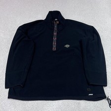 Obermeyer Jacket Fleece Men s Black Long Sleeve Half Zip Pullover Size XL
