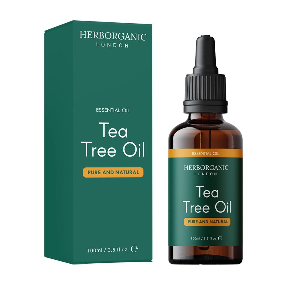 HerbOrganic Anti-Bacterial Tea Tree Oil – 100 ml – Organic – Antiseptic –...