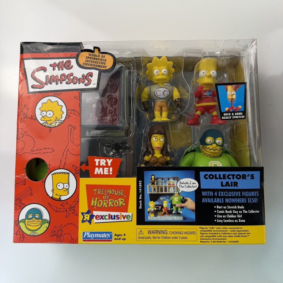 Simpsons WOS Playmates 2003 Toys R Us Collector's Lair TREEHOUSE