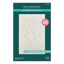 Spellbinders E3D-055 Beautiful Butterflies 3D Embossing Folder from The Clear