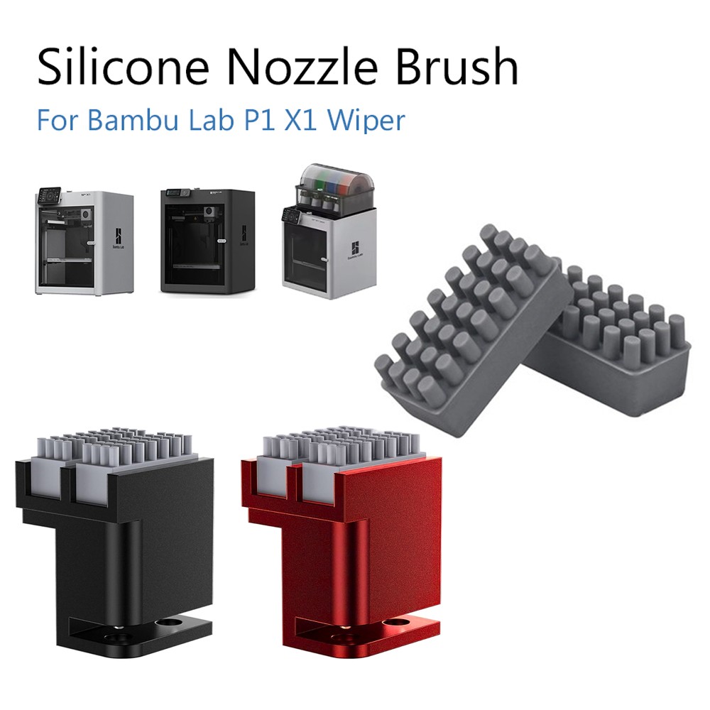 Nozzle Brush Kit For Bambu Lab X1 P1 3D Printer Silicone Nozzle