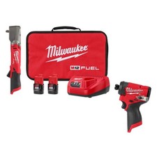 M12 FUEL 12V Lithium-Ion Brushless Cordless 3/8 in. Right Angle Impact Wrench Ki
