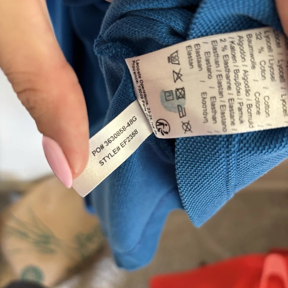 Vestido midi polo tenis Lacoste para mujer con cinturón 42 L retro preppy academia Foto 4 de 4