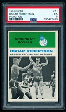 1961-62 Fleer SET-BREAK #61 Oscar Robertson (RC) HOF - In Action - Rookie PSA 5