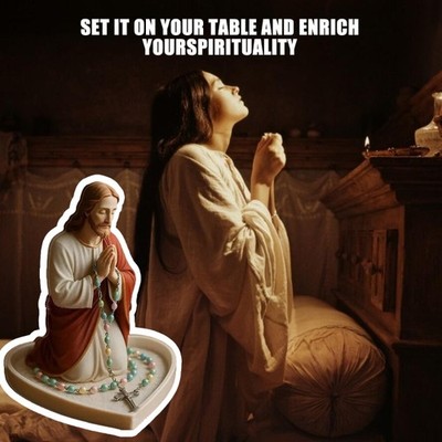Artistic Holy Mother Sculpture Rosary Box Tray Resins Craft Faithfully Display