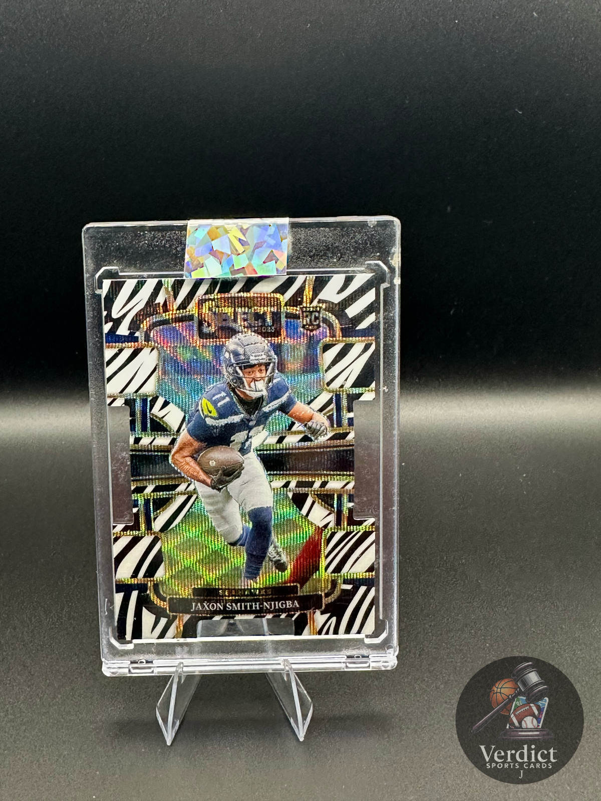 Jaxon Smith-Njigba 2023 Panini Select - Concourse Zebra Prizm #87 (RC)