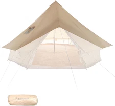 Bell Tent Rain Cover Protector with Stove Jack and Roof Vents for Camping,Waterp