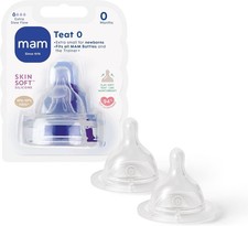 Image of MAM Teats Size 2 | Medium Flow | Fits All MAM Bottles, 2 Pack