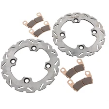 Front RipTide Brake Rotors and Brake Pads fits 2016 Polaris Razor RZR 900 Trail