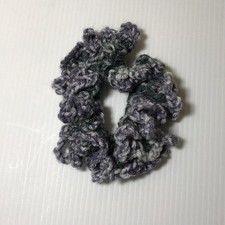 NWT Purple Gray Handmade Crocheted Hair Scrunchie by Dawny