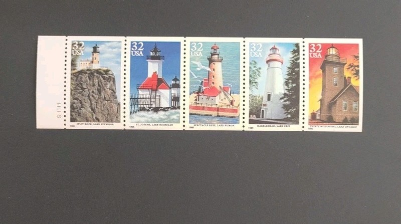 US Stamps SC#2973a 32c LIGHTHOUSE ISSUE BOOKLET PANE OF 5 MNH UNFOLDED Free Ship