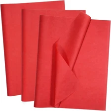 100 Sheets Red Tissue Paper  14 x 20 Inches Red Wrapping Paper Bulk for Weddings