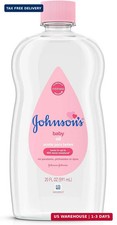 Johnson's Baby Oil, Pure Mineral Oil to help Prevent Moisture Loss for Baby, Kid