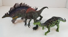 Kid Galaxy Posable Dinosaur Figure Spinosaurus, Rio Jasaurus, Stegosaurus Lot
