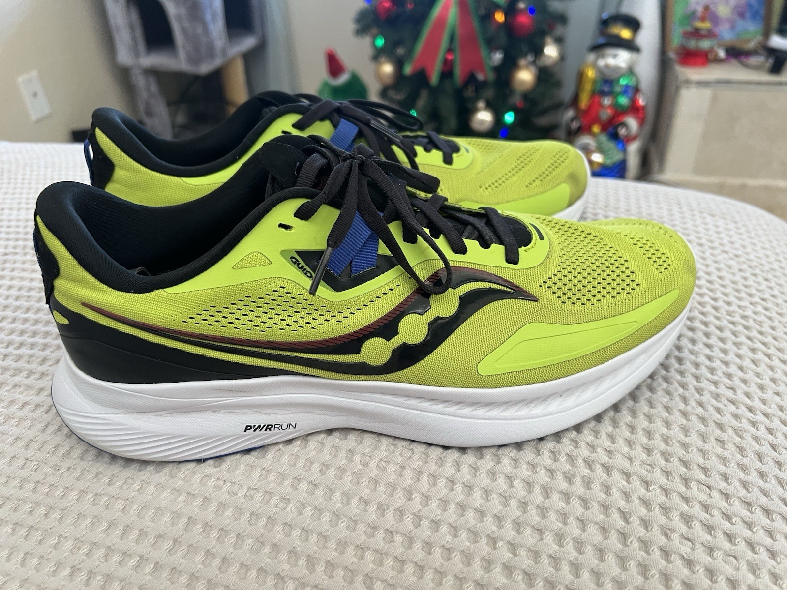 Saucony Guide PWRRUN Men's Running Shoes Yellow Black Blue US Size 11.5 Athletic thumbnail 2