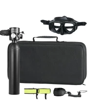 Scuba Tank, 0.5L Portable Diving Tank with Pump, Diving Oxygen Cylinder Supports