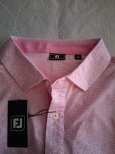 New Footjoy BEERSUCKER PRINT GOLF SHIRT SIZE LARGE