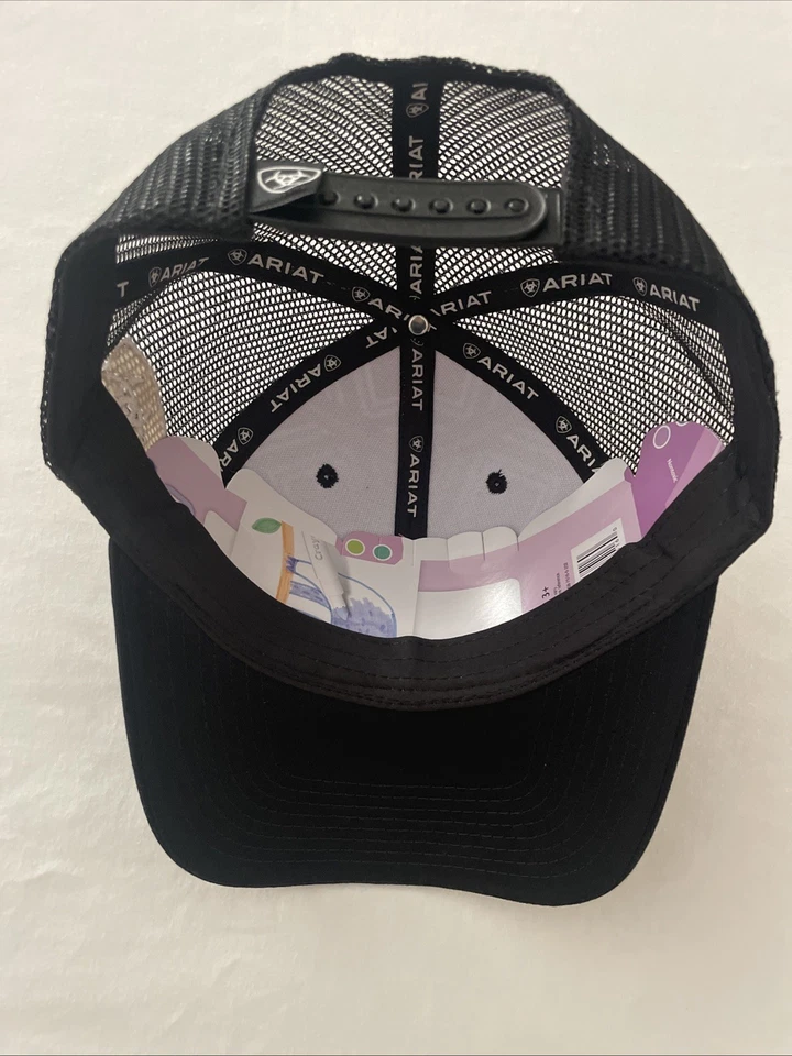 Gorra de malla ajustable Ariat para hombre (negro azteca, talla única) Foto 4 de 4