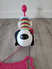 AlphaPup Leap Frog Alphabet Letters Learning Talking Toy Pink Dog Pull Along 12"