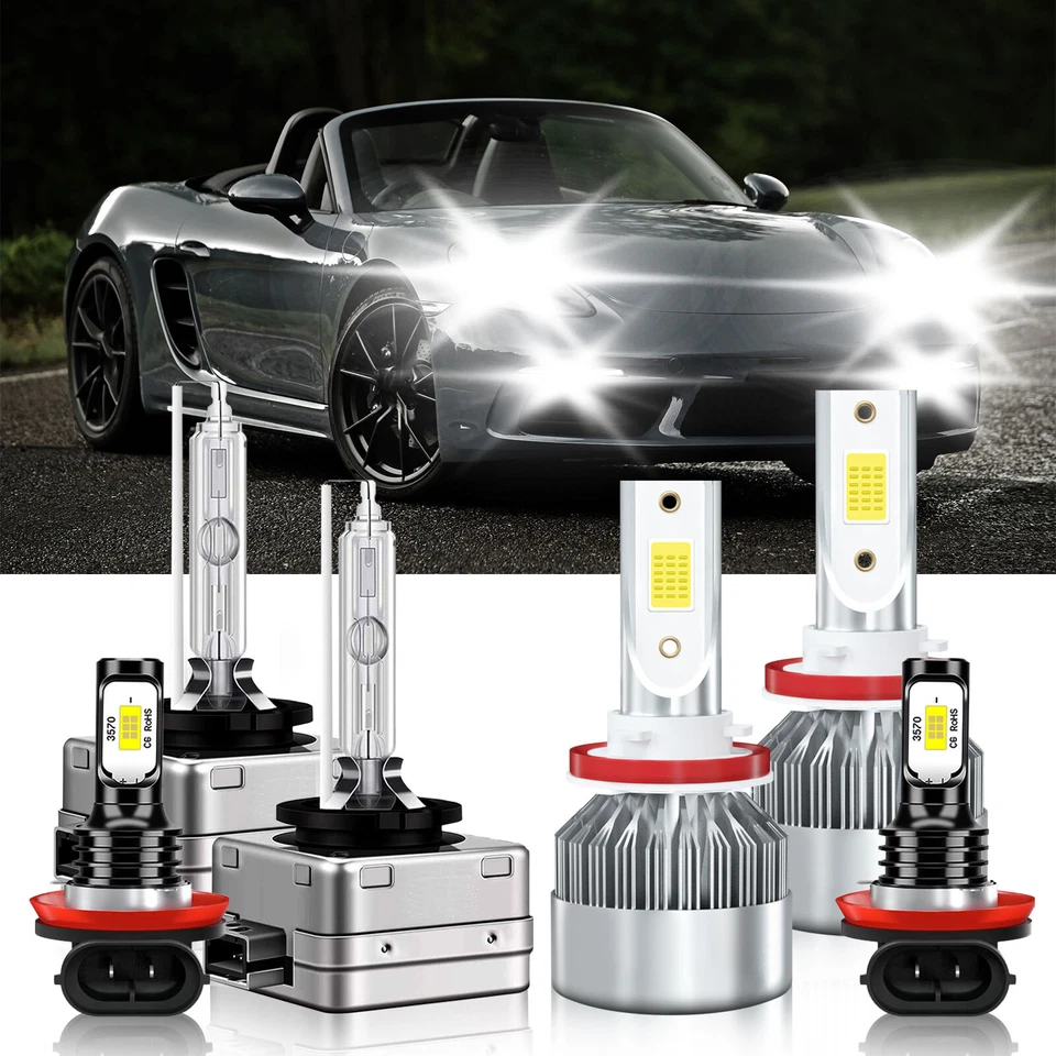 Светодиодные ксеноновые противотуманные фары дальнего и ближнего света для Porsche Boxster 2005-2008 годов выпуска - Изображение 2 из 4