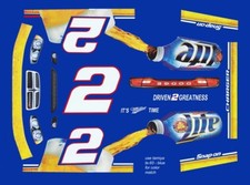  2 Brad Keselowski Miller 2011 Dodge Charger 1/64th HO Scale Slot Car Decals