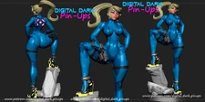 18+ Sexy Samus Aran Pinup Figure NSFW Fanart Multi Scale Unpainted Unassembled