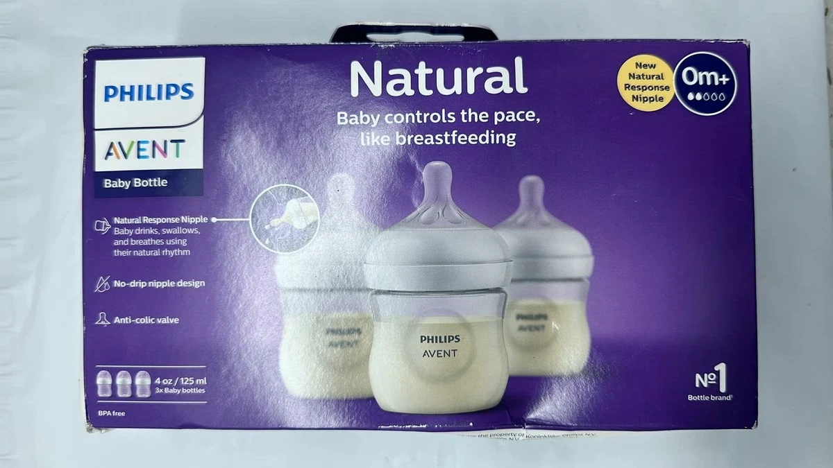 Philips Avent 3pk Glass Natural Baby Bottle With Natural Response