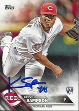 Keyvius Sampson Cincinnati Reds 2016 Topps Signed Card