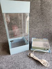 1990 Vertical ALL GLASS Blue 3-Gallon Aquarium - 18" - Filter Light PICK UP
