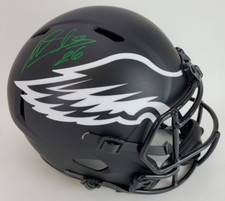 MILES SANDERS Signed Full Size Replica Phil Eagles Eclipse Alt Speed Helmet-JSA
