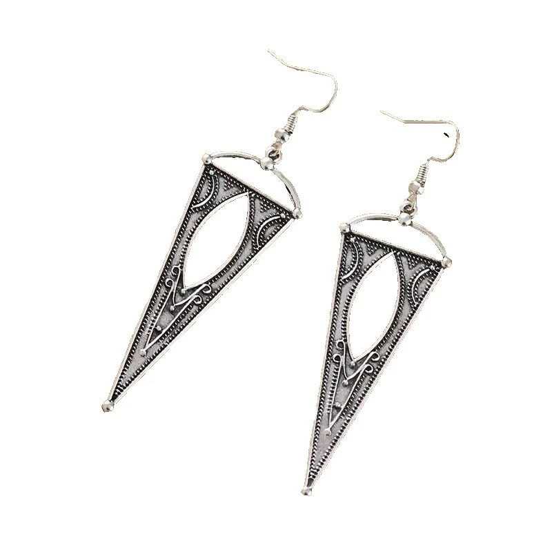 Triangle Silver Plated Fashion Earrings