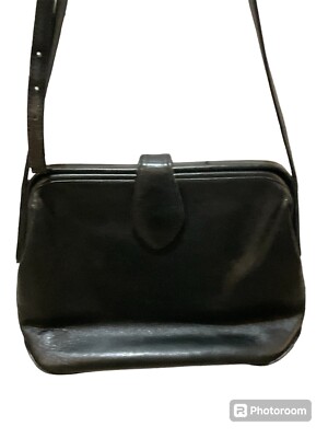 Charter Club Black Leather Shoulder Bag