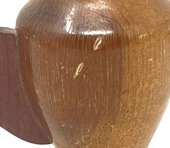 "Florero de cerámica de madera Myrtlewood Products genuino miniatura de 3""" Foto 4 de 4