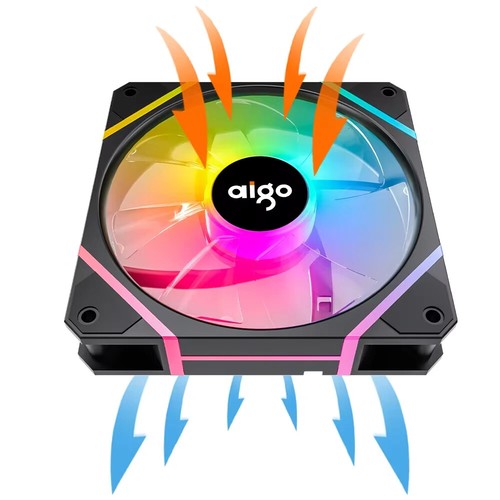 NEW Aigo AM12PRO Rgb Fan Ventoinha PC 120mm Computer Case Fan - Picture 4 of 8