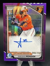 2024 Bowman 1st Chrome Auto Purple Refractor /250 Aneudis Mordan CPA-AMO Orioles
