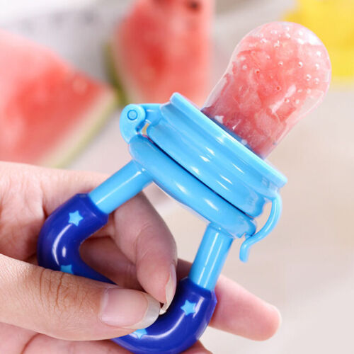 Baby Teether Fruit Feeder Infant Fresh Food Pacifier Silicone Teething Nibbler - Picture 1 of 9