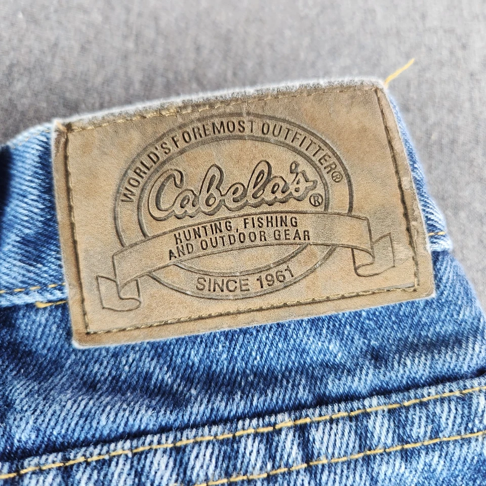 Cabela Jeans Men's Size 36x32 Blue Dark Wash Fleeced Line Heavy Duty Brush Guard - Image 4 of 4