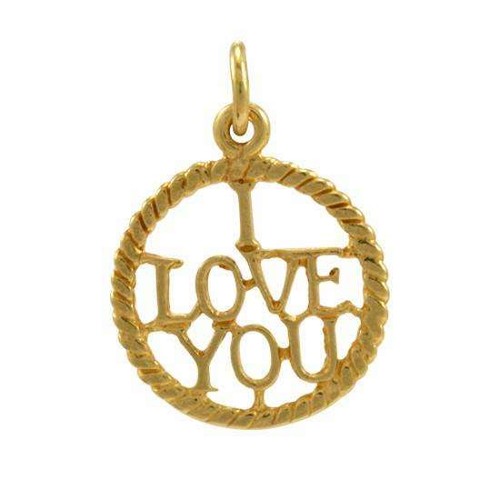 9ct Gold I love You Charm | eBay